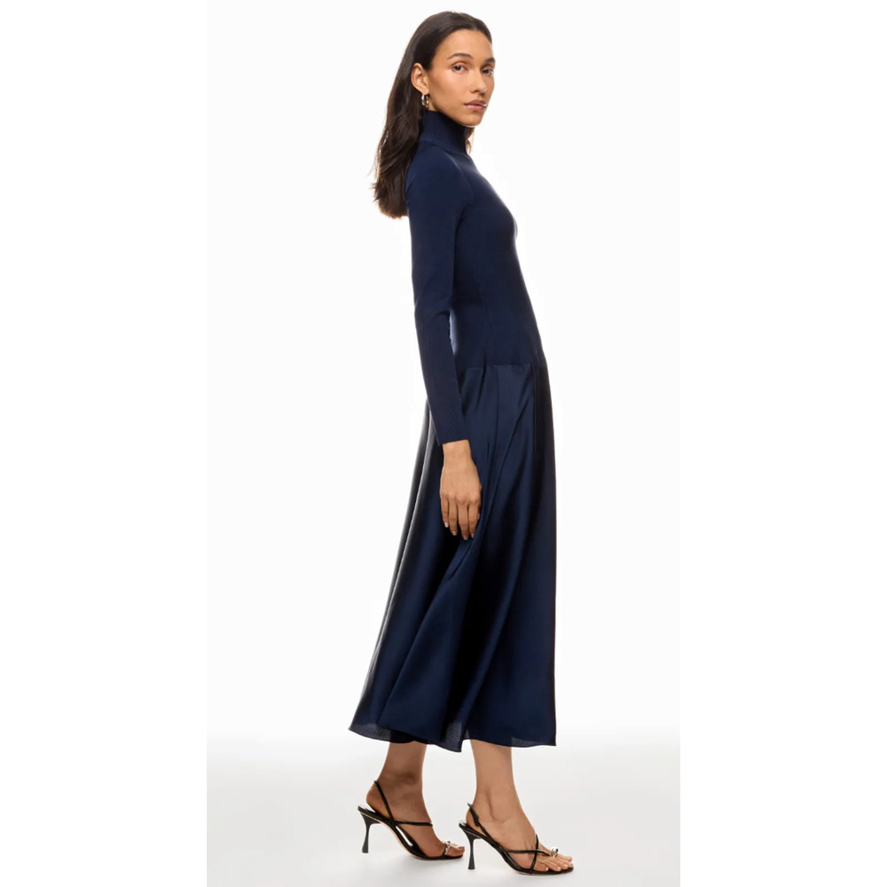 SIMKHAI Frances Long Sleeve Dress in Navy Blue Size XS - Picture 2 of 8